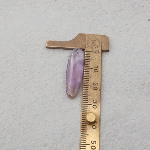 New Natural Stone Amethyst Earring Beads,Purple Stone Earrings, 30×8×4mm, 3.8g