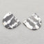 Natural White Zebra Jasper Earring Beads 30x35x3mm, 15.7g