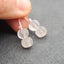 Natural Rose Quartz Carved flower Earring Beads 8*10*10mm, 4.6g