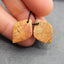 Natural Red Creek Jasper Carved leaf Earring Beads 24x14x4mm, 3.1g