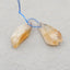 Natural Brazil Yellow Quartz Earring Beads 29*12*10mm, 8.8g