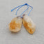 Natural Brazil Yellow Quartz Earring Beads 29*12*10mm, 8.8g