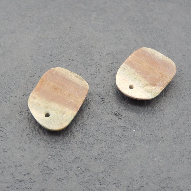 Natural Ocean Jasper Pendant Beads 17*13*4mm, 2.7g