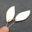 Natural Shell Carved leaf Earring Beads 49*19*4mm, 9.0g