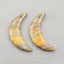 Natural Bumblebee Jasper Carved moon Earring Beads 32*16*4mm, 4.4g