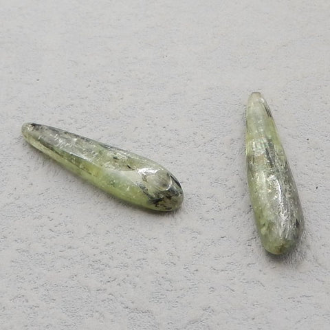 Natural Green Kyanite Earring Beads 38*8*5mm, 8.2g