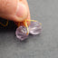 New Natural Stone Amethyst Teardrop Earring Beads, Drilled Earrings For Jewelry DIY Making, Purple Stone Earrings, 14×13×13mm, 7.3g