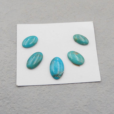 5 PCS Natural Turquoise Cabochons 18*11*3mm, 14*8*3mm, 5g