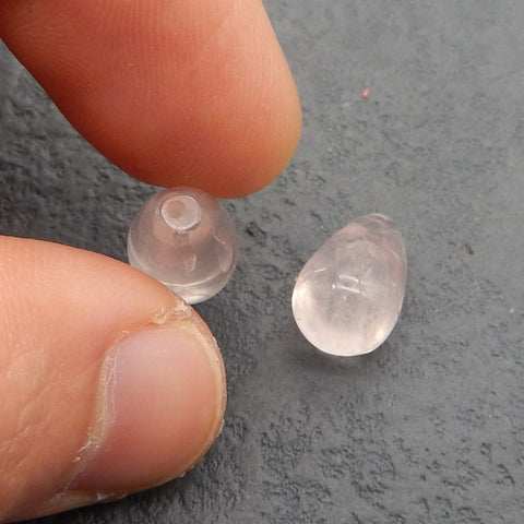 Natural Rose Quartz Earring Beads 15*9*9mm, 3.2g