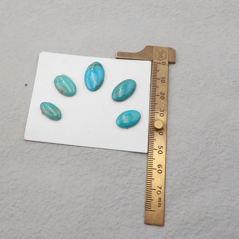 5 pcs Natural Turquoise Cabochons 18*11*3mm, 14*8*3mm, 5g – Gomggsale