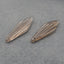 Natural Smoky Quartz Carved leaf Earring Beads 34*11*4mm, 3.9g