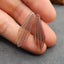 Natural Smoky Quartz Carved leaf Earring Beads 34*11*4mm, 3.9g