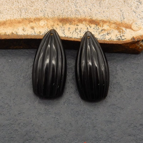 Natural Smoky Quartz Earring Beads 27*14*6mm, 5.4g