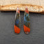 Intarsia of Red River Jasper and Labradorite Earring Beads 39*9*4mm, 4.6g - Gomggsale