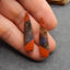 Intarsia of Red River Jasper and Labradorite Earring Beads 39*9*4mm, 4.6g