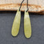 Boucles d'oreilles Serpentine Teardrop Stone Pair, pierre pour la fabrication de boucles d'oreilles, 35x9x4mm, 3.8g