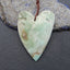 New Natural Hemimorphite Heart Gemstone Pendant Bead, Popular Drilled Pendant For DIY Making,Gemstone For Jewelry Cabochon Making, 53×38×6mm, 14.6g