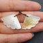 New! Carved Natural Stone Shell Leaf Shape Gemstone Earring Beads, Handmade Jewelry, Popular Earring Pair, 19x29x2mm, 2.1g