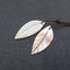 New! Carved Natural Stone Shell Leaf Shape Gemstone Earring Beads, Handmade Jewelry, Popular Earring Pair, 29x13x2mm, 1.8g