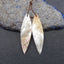 New! Carved Natural Stone Shell Leaf Shape Gemstone Earring Beads, Drilled Cabochons, Popular Earring Pair, 46x12x2mm, 4g