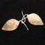 Natural Green Opal Carved leaf Earring Beads 28x14x4mm, 4.4g