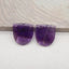 New Natural Amethyst Double Holes Gemstone Earrings, Drilled Earrings For Jewelry DIY Making, Purple Stone Earrings, 19x18x3mm, 3.9g