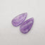 New Natural Stone Amethyst Teardrop Earring Beads, Drilled Earrings For Jewelry DIY Making, Purple Stone Earrings, 24x12x3mm, 2.8g