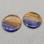 Intarsia of Lapis Lazuli and Tiger's Eye Earring Beads 40*40*5mm, 28.1g