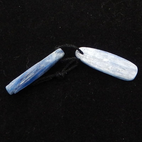 Natural Blue Kyanite Earring Beads 30x7x2mm, 2.8g