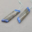 Intarsia of Labradorite and Lapis Lazuli Earring Beads 51x11x4mm, 10.6g