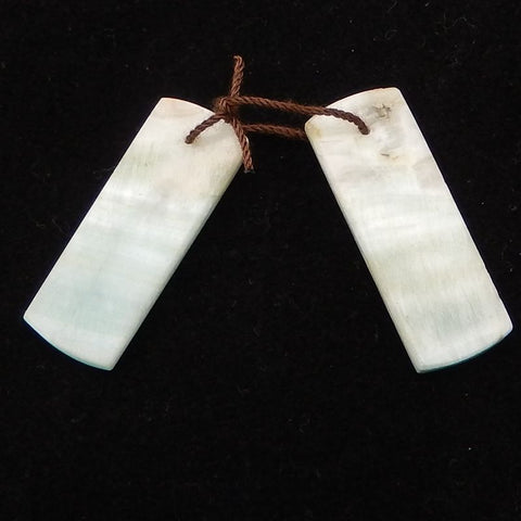 Natural Hemimorphite Earring Beads 33*12*3mm, 6.0g