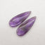 New Natural Stone Amethyst Teardrop Earring Beads, Drilled Earrings For Jewelry DIY Making, Purple Stone Earrings, 35x13x4mm, 5.2g