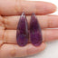 New Natural Stone Amethyst Teardrop Earring Beads, Drilled Earrings For Jewelry DIY Making, Purple Stone Earrings, 35x13x4mm, 5.2g