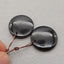 Intarsia of Obsidian, Labradorite and Ammonite fossil  Earring Beads 20x5mm, 6g