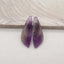 New Natural Stone Amethyst Earring Beads, Drilled Earrings For Jewelry DIY Making, Purple Stone Earrings, 27x10x3mm, 2.6g