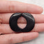 Natural Obsidian Gemstone Double Hole Earring Beads, Semi Precious Stone,30x19x4mm,7g