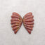 Carved Natural Multi-Color Picasso Jasper Wings Cabochons Paired,33x18x5mm,7g