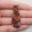 Nugget (Rough Sides) Natural Warring States Red Agate Gemstone Earring Beads,48x11x4mm,6g