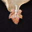 Natural Ocean Jasper Carved leaf Pendant with 925 Sterling Silver 38*27*9mm, 7.3g