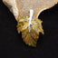 Natural Ocean Jasper Carved leaf Pendant with 925 Sterling Silver 38*27*9mm, 7.3g