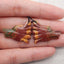 Natural Multi-Color Picasso Jasper Carved Wolf Head Earring Beads,25x30x4mm, 7.1g