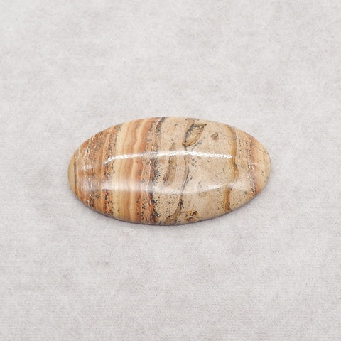 Natural Picture Jasper Gemstone Cabochon,Semi Precious Gemstones For Jewelry Making,49×28×6mm, 13g