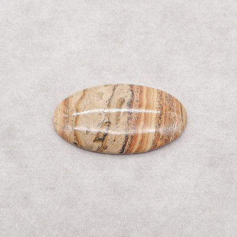 Natural Picture Jasper Gemstone Cabochon,Semi Precious Gemstones For Jewelry Making,49×28×6mm, 13g