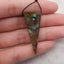 Natural Labradorite Gemstone Pendant Bead,Handmade Pendant Gift,44x19x10mm,7g