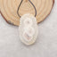 Natural White Geode Quartz Druzy Pendant Bead,34×24×7mm,9g