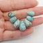 7 PCS Natural Beautiful Turquoise Teardrop Gemstone Pendant Beads SET For Necklace, Jewelry DIY Making, 11×7×7mm, 15×10×10mm, 6.8g