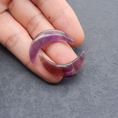 Natural Amethyst Earring Beads 33x10x4mm, 5.0g