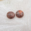 Natural Rhyolite Bird's Eye Jasper Cabochons Paired 10x4mm, 1.4g