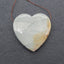 Natural Wave Jasper Heart Gemstone Pendant Bead, Popular Drilled Pendant for DIY Making,47×45×8mm,26g