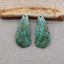 Natural Chrysocolla Earring Beads 30*16*3mm, 4.6g